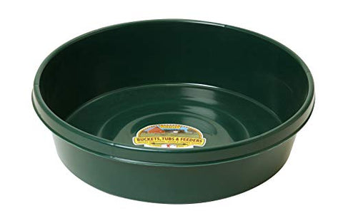 Plastic Utility Pan (Green) Durable & Versatile Short Livestock Feeding Bucket (3 Gallon) (Item No. P3GREEN)