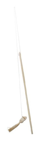 Catit Eco Terra Natural Raffia Toy, Mouse on a Stick