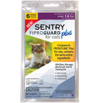 Sentry Fiproguard Plus for Cats Squeeze-On Over, 1.5-Pound Pack of 6