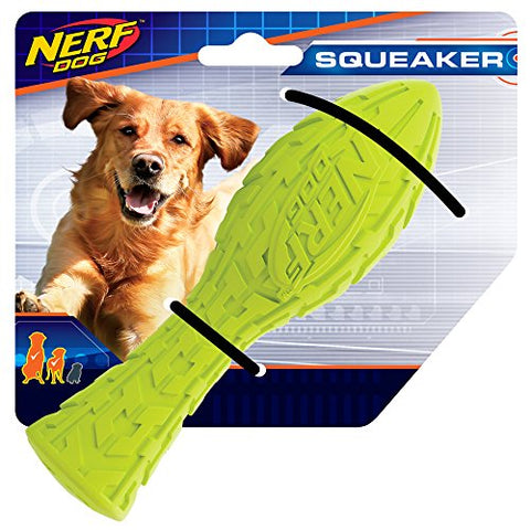 Nerf Dog Tire Squeaker Aero Dog Toy, Medium , Green