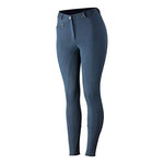 HORZE Active Women's Horse Riding Pants Breeches - Silicone Full Seat - Peacoat Dark Blue - Size 24