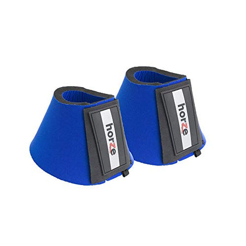 Pro Overreach Durable Protection Neoprene Horse Bell Boots - Pair, Blue, M