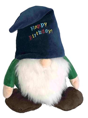 Petlou Durable Plush GNOME Dogs and Cats Toys with Multi-Squeak and Crinkle in Different Size (13 INCH Brithday Gnome)