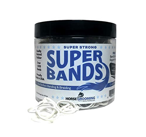 Horse Grooming Solutions Super Bands White w/Cutter