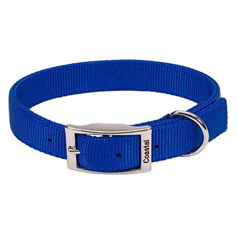 Coastal Pet Double-Ply Nylon Dog Collar 1" x 20", Blue (1-Unit)