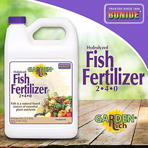 Bonide (BND082 - Garden Rich Hydrolyzed Fish Fertilizer 2-4-0, Liquid Fish Emulsion Concentrate (1 gal.)