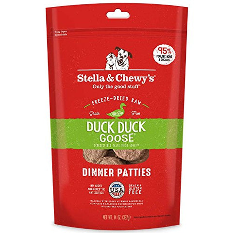 Stella & Chewy's Freeze Dried Dog Food for Adult Dogs, Duck and Goose Dinner,  (FDD-15)