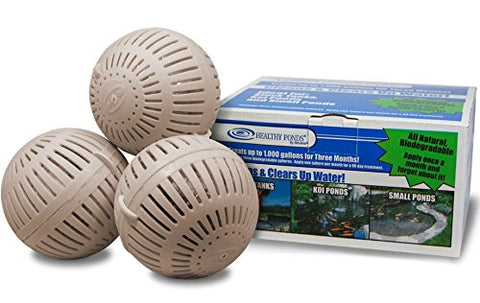 Healthy Ponds 51117 Aquasphere Pro Biodegradable Pond Treatment 3-Pack, Each Sphere Treats up to 1,000 Gallons