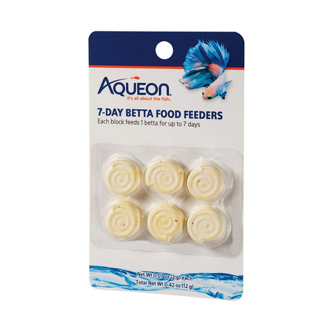 Aqueon Betta Food Feeder, 7-Day, 6-Pack