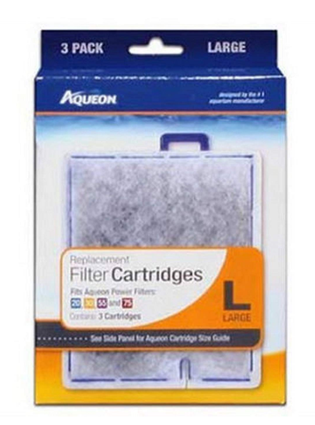 Aqueon QuietFlow Filter Cartridge, Large, 3-Pack