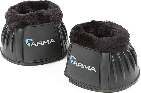 Shires Arma Fleece-Topped Over Reach Boots Black Full